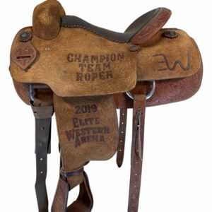 16 Inch Used 4T Roping Saddle Wide Tree