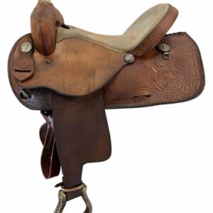 16 Inch Used American Saddlery Barrel Saddle Wide Tree 442