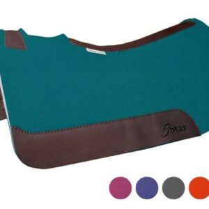 5 Star Signature Series Suede Top Barrel Racer Saddle Pad, Round Back 28” x 30”