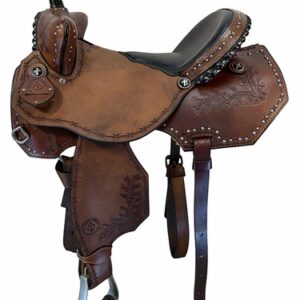 16 Inch Used Diamond Cross Barrel Saddle Wide Tree