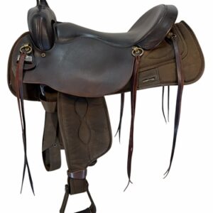17.5Inch Used Big Horn Cordura Trail Saddle X Wide Draft Tree 296