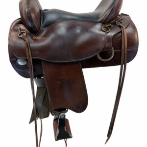 17.5Inch Used Tex Tan Trail Saddle Medium Flex Tree