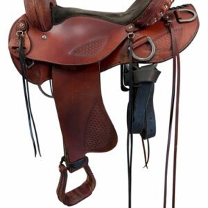 17 Inch Used Wyoming Saddlery Endurance Saddle Wide Flex Tree