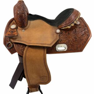 14 Inch Used Tex Tan Barrel Saddle Medium Flex Tree